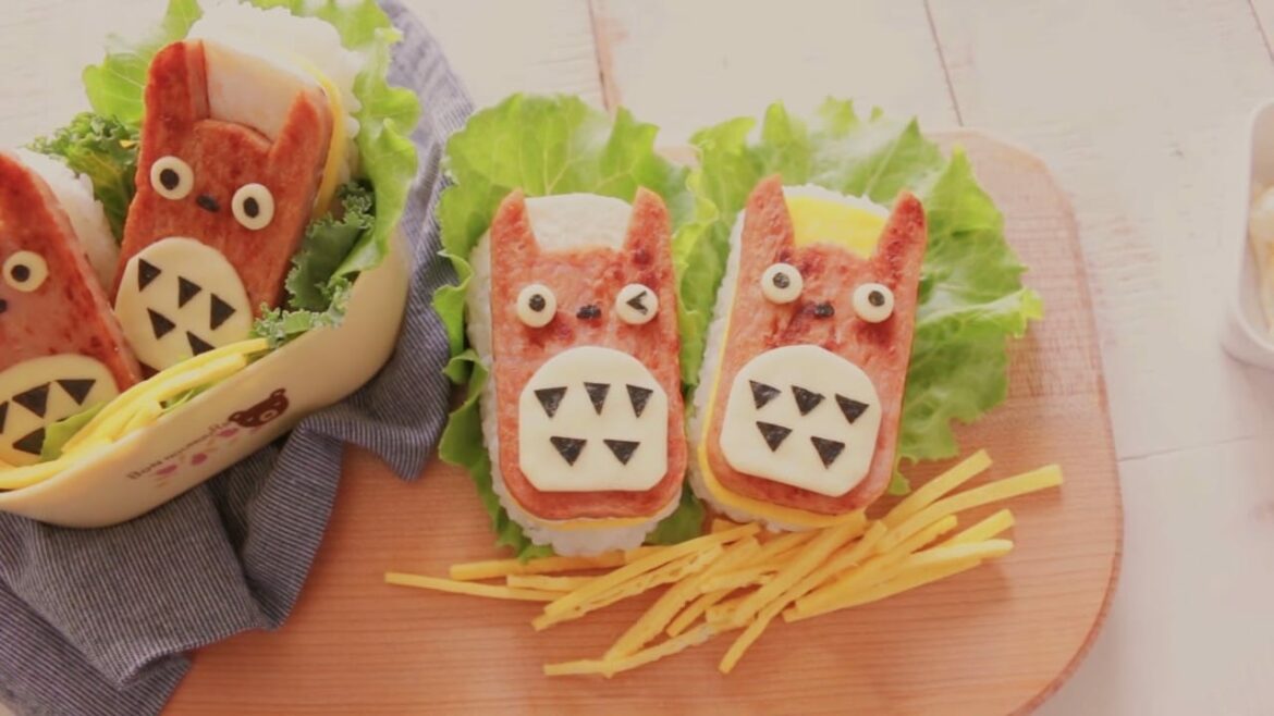 Totoro Spam Musubi Totoro lunch box Cooking tree
