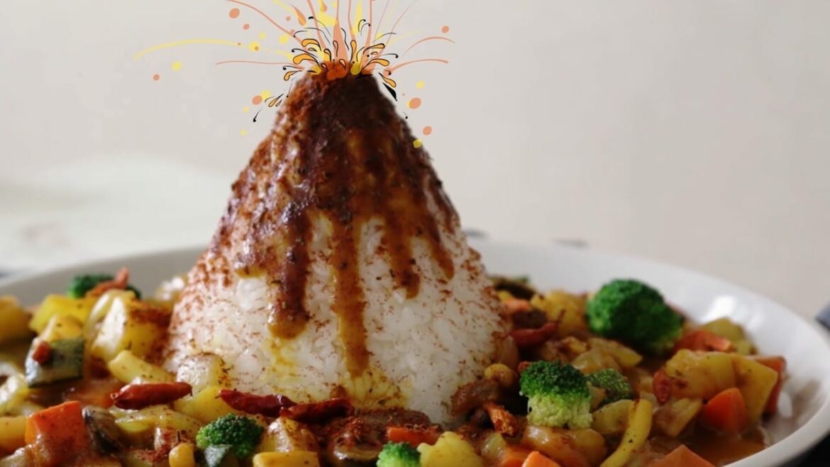 Volcano seafood curry Cooking tree Volcano seafood curry Cooking tree