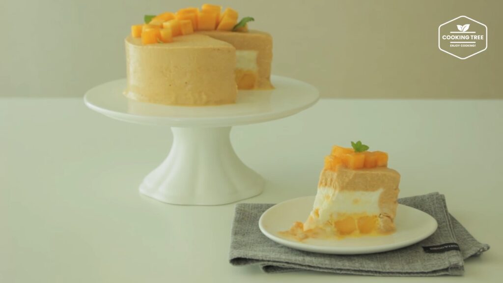 망고가 가득가득 망고 아이스크림 케이크 만들기 Mango ice cream cake Recipe Cooking tree 쿠킹트리 screenshot