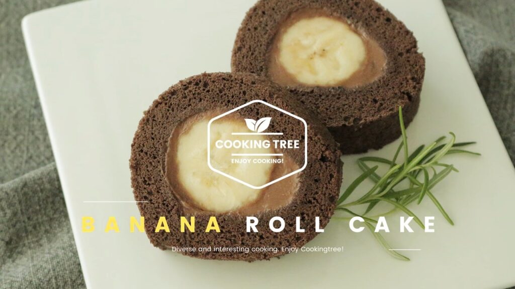 Banana chocolate roll cake Recipe Cooking tree