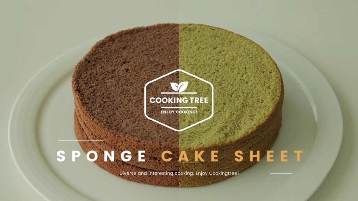 Choco & Green Tea Sponge cake sheet Recipe