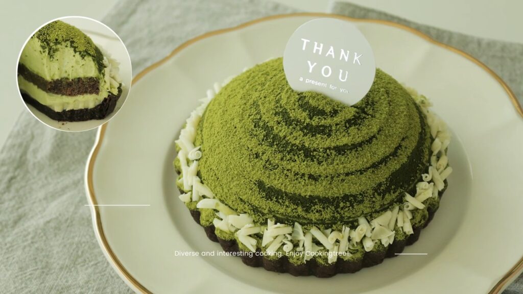 Green tea Tiramisu tart Matcha tart Cooking tree