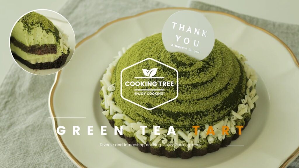 Green tea Tiramisu tart Matcha tart Cooking tree