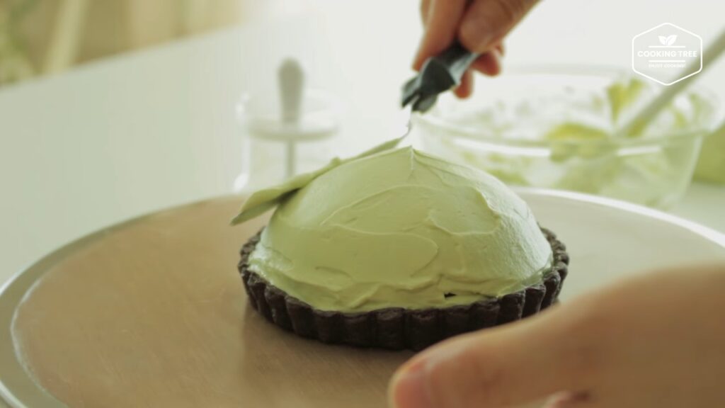 Green tea Tiramisu tart Matcha tart Cooking tree