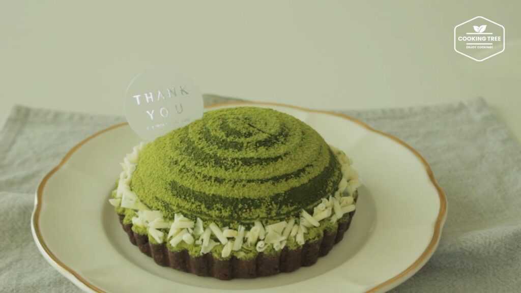 Green tea Tiramisu tart Matcha tart Cooking tree