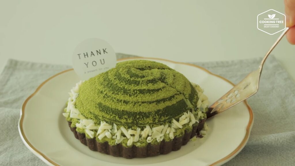 Green tea Tiramisu tart Matcha tart Cooking tree