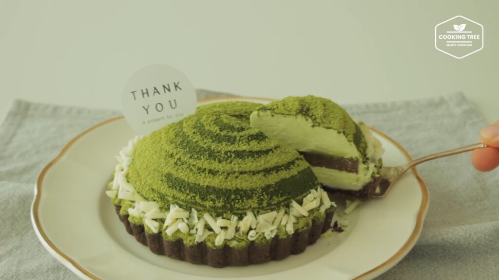 Green tea Tiramisu tart Matcha tart Cooking tree