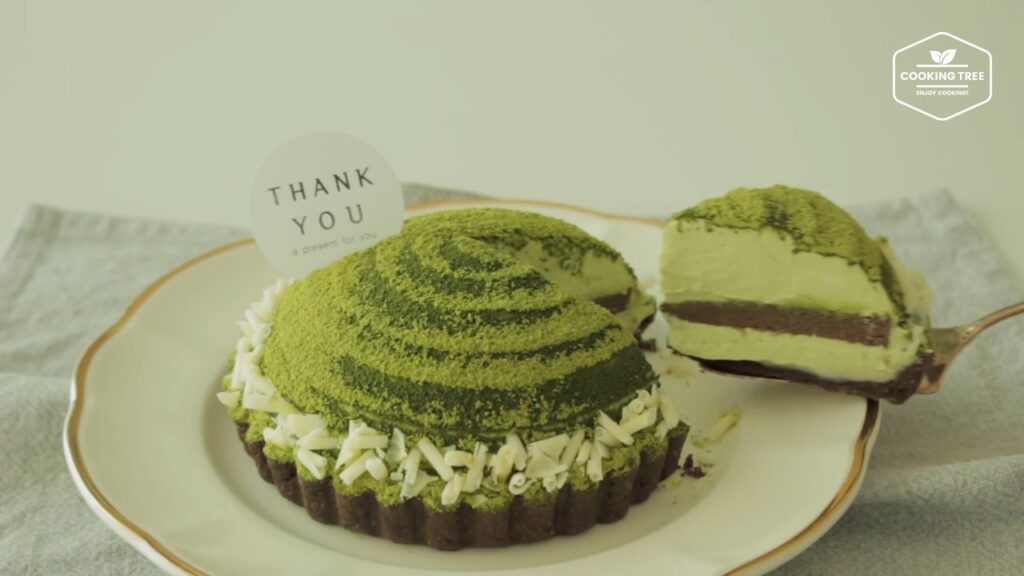 Green tea Tiramisu tart Matcha tart Cooking tree