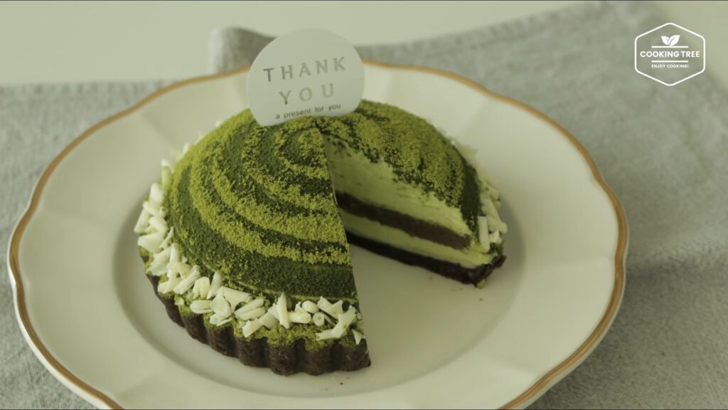 Green tea Tiramisu tart Matcha tart Cooking tree