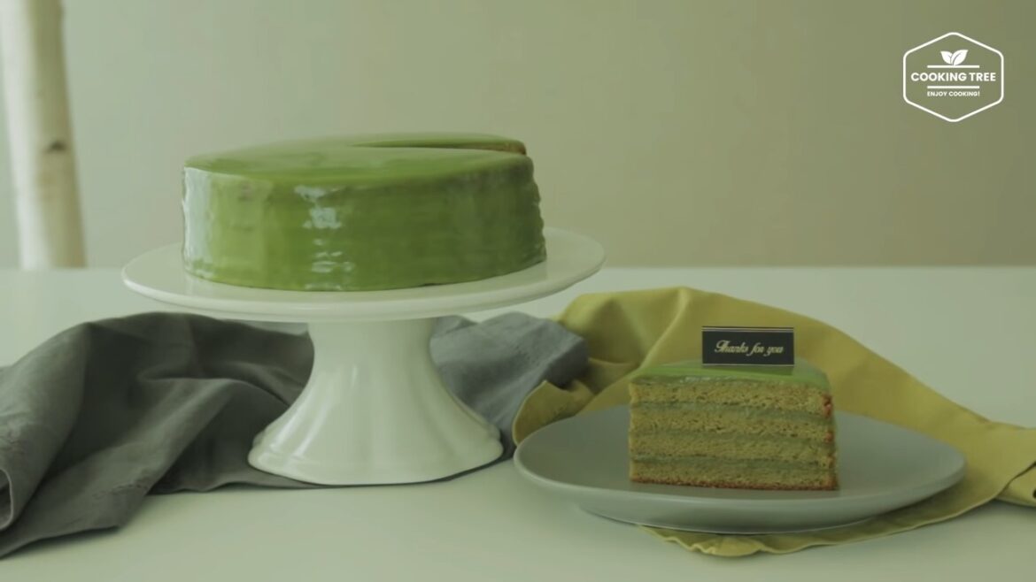 Green tea Torte Cake Recipe (Matcha Glaze Cake)