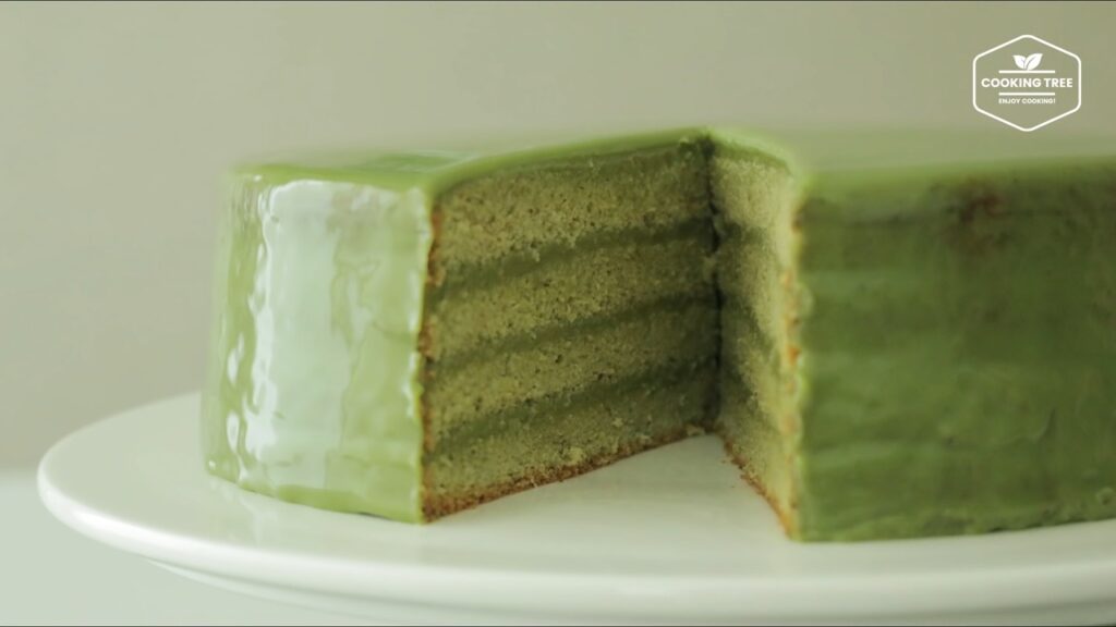 Green tea Torte Cake Recipe Matcha Glaze Cake Cooking tree