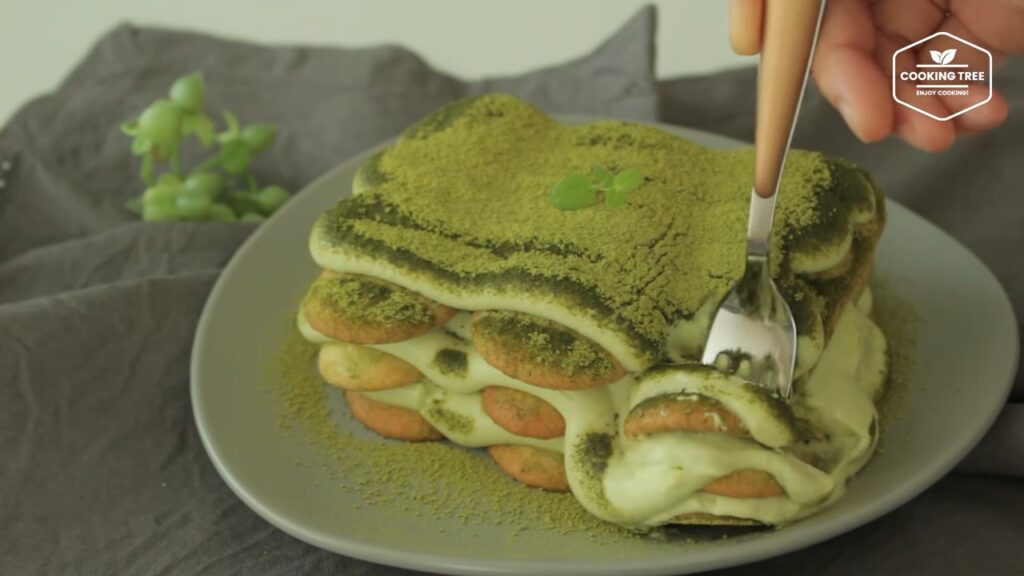 Lady finger and Green tea Matcha tiramisu Recipe Cooking tree