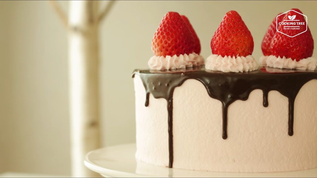 Matcha strawberry cake Recipe Green tea cake Cooking tree