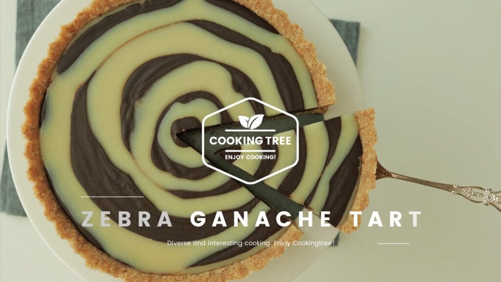No Bake Zebra Chocolate Ganache tart Recipe Cooking tree