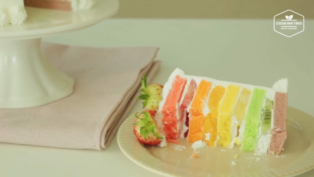 Rainbow fruit cake Recipe Cooking tree