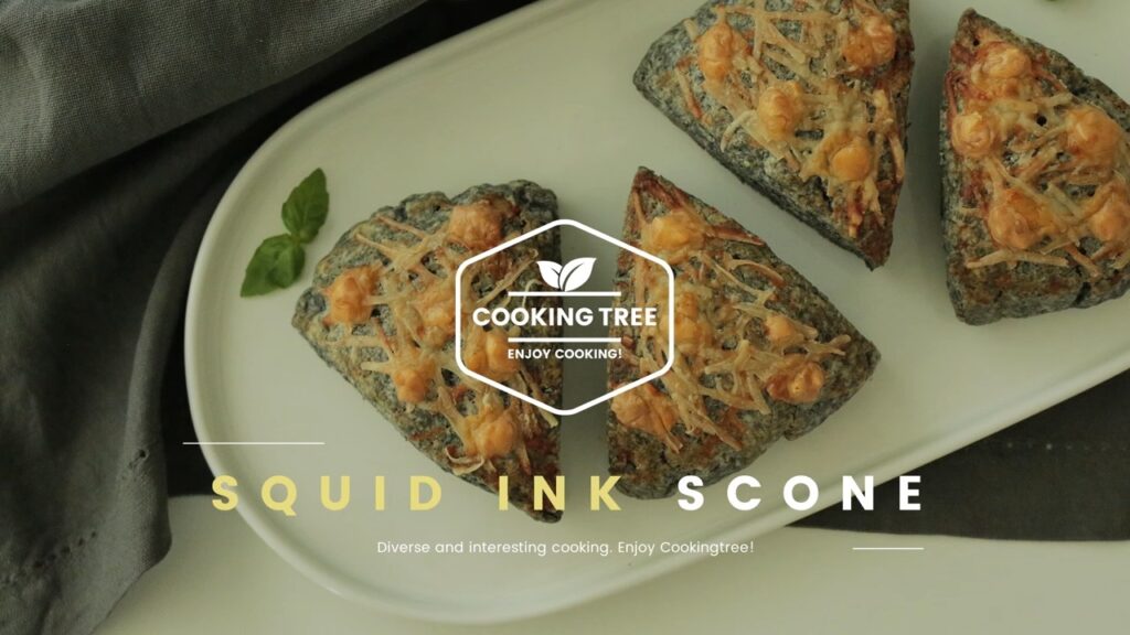 Squid ink Cheese scones Recipe Cooking tree