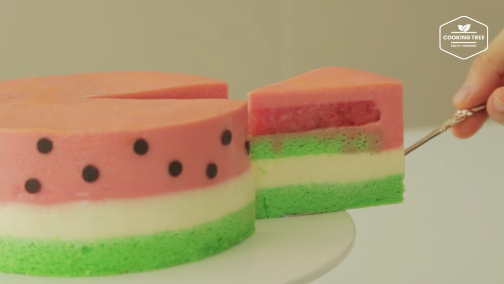 Watermelon Mousse Cake Recipe Cooking tree