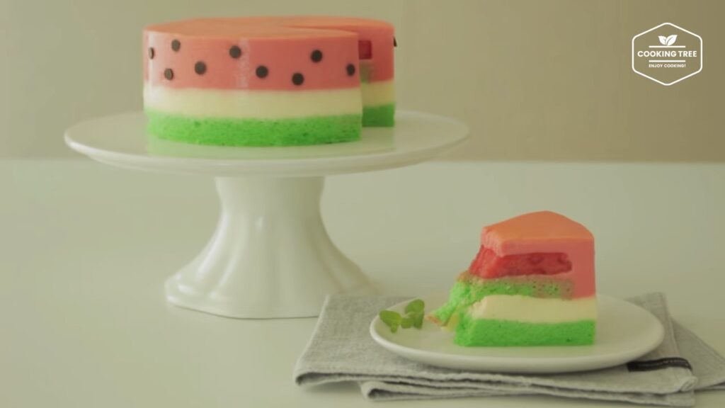 Watermelon Mousse Cake Recipe Cooking tree