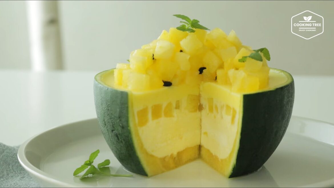 Yellow Watermelon Mousse cake Recipe Cooking tree Yellow Watermelon Mousse cake Recipe Cooking tree