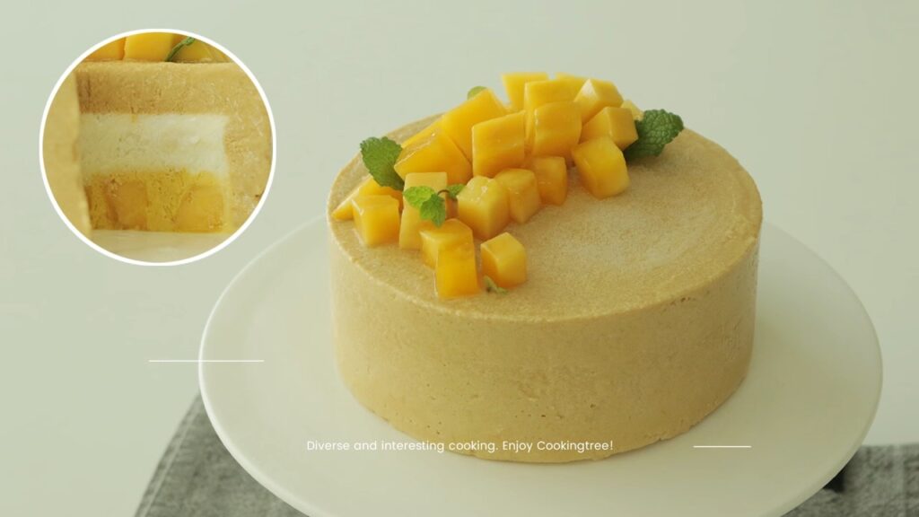 망고가 가득가득 망고 아이스크림 케이크 만들기 Mango ice cream cake Recipe Cooking tree 쿠킹트리 screenshot