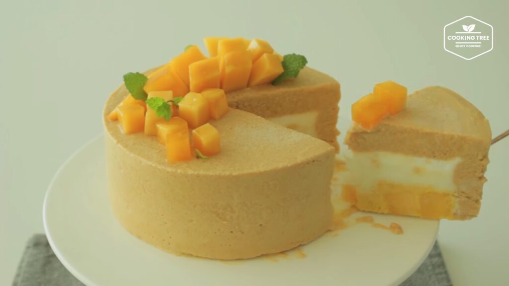 망고가 가득가득 망고 아이스크림 케이크 만들기 Mango ice cream cake Recipe Cooking tree 쿠킹트리 screenshot