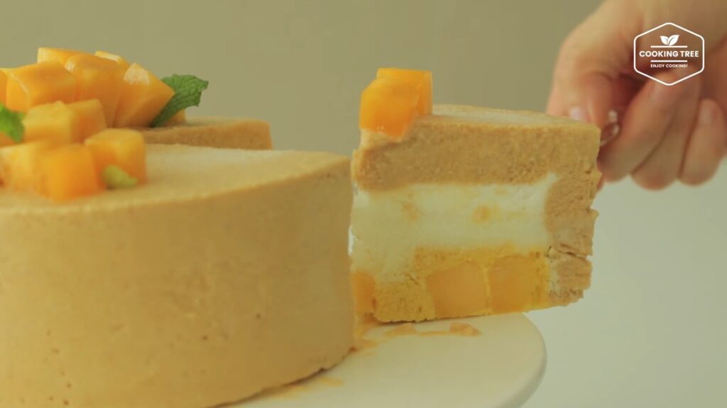 망고가 가득가득 망고 아이스크림 케이크 만들기 Mango ice cream cake Recipe Cooking tree 쿠킹트리 screenshot