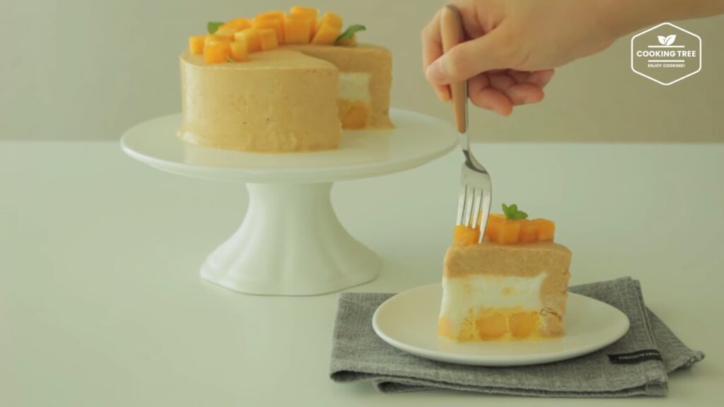 망고가 가득가득 망고 아이스크림 케이크 만들기 Mango ice cream cake Recipe Cooking tree 쿠킹트리 screenshot