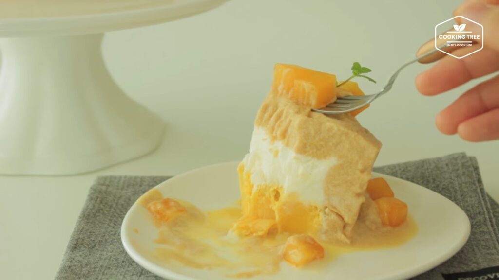 망고가 가득가득 망고 아이스크림 케이크 만들기 Mango ice cream cake Recipe Cooking tree 쿠킹트리 screenshot