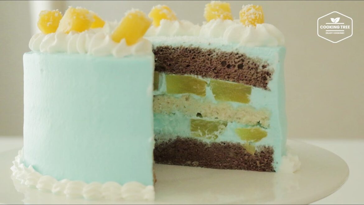Blue Pineapple Choco Cake Recipe Cooking tree Blue Pineapple Choco Cake Recipe Cooking tree