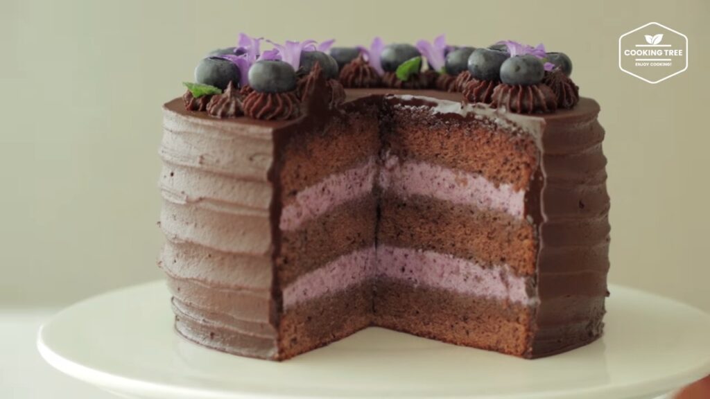 Blueberry Ganache Cake Recipe Chocolate cake Cooking tree