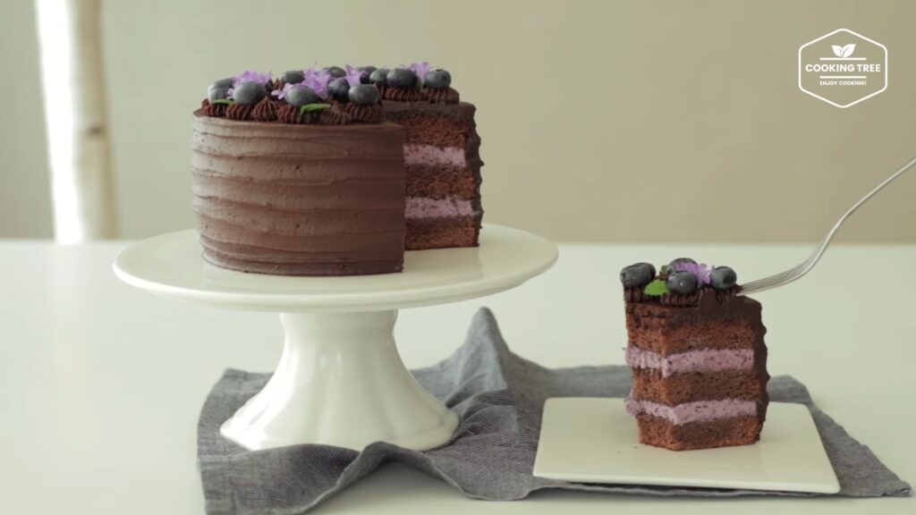Blueberry Ganache Cake Recipe Chocolate cake Cooking tree