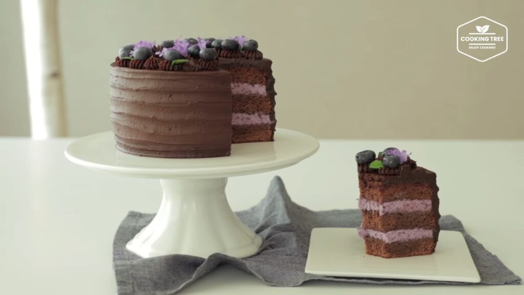 Blueberry Ganache Cake Recipe Chocolate cake Cooking tree