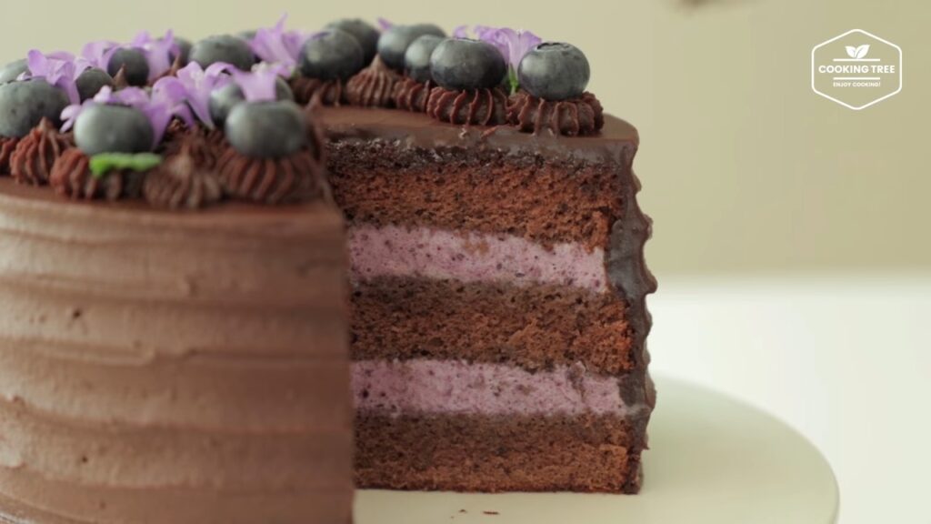 Blueberry Ganache Cake Recipe Chocolate cake Cooking tree