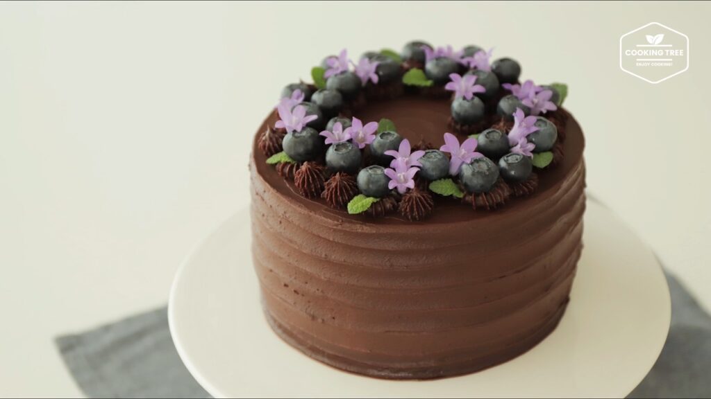 Blueberry Ganache Cake Recipe Chocolate cake Cooking tree