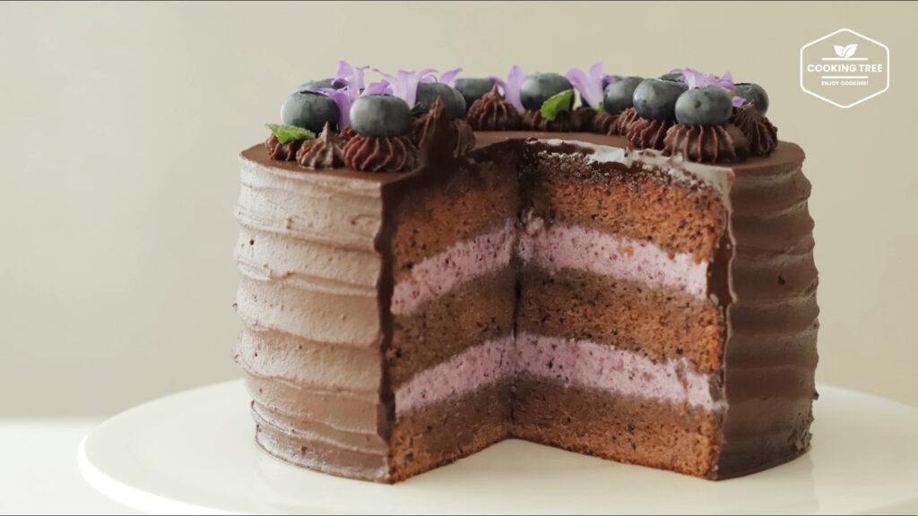 Blueberry Ganache Cake Recipe Chocolate cake Cooking tree