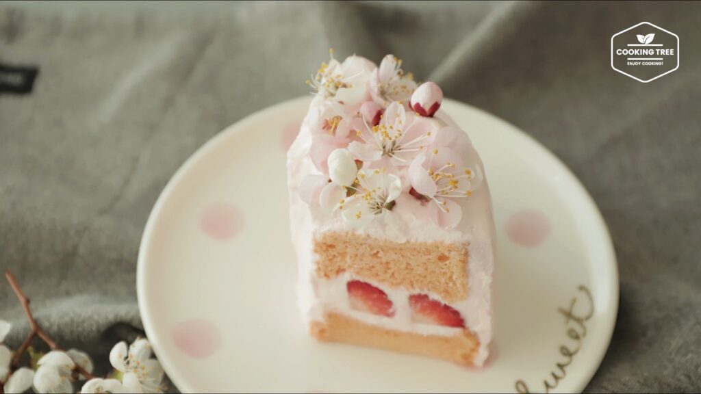 Cherry blossom chiffon cake Recipe Cooking tree