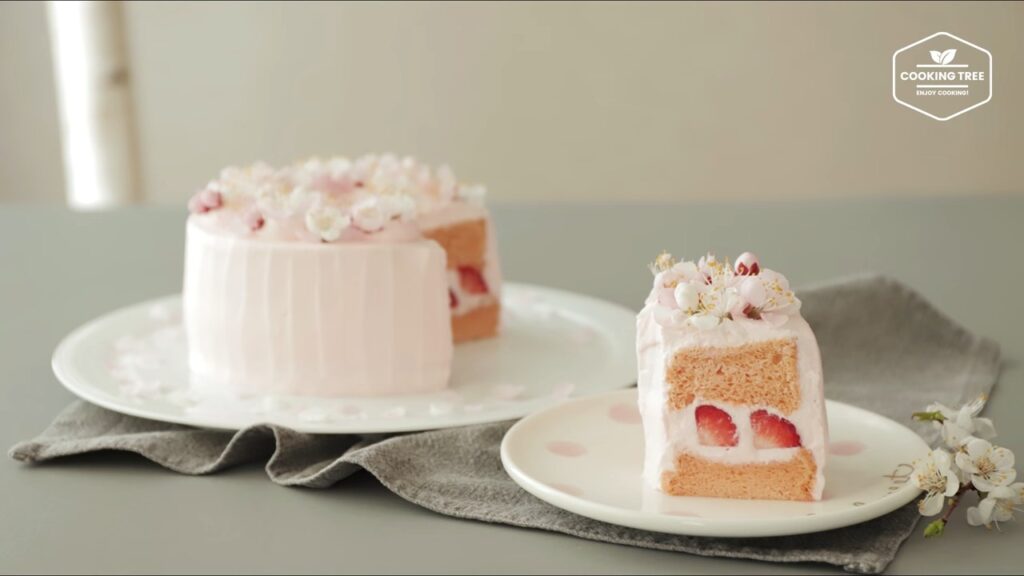 Cherry blossom chiffon cake Recipe Cooking tree