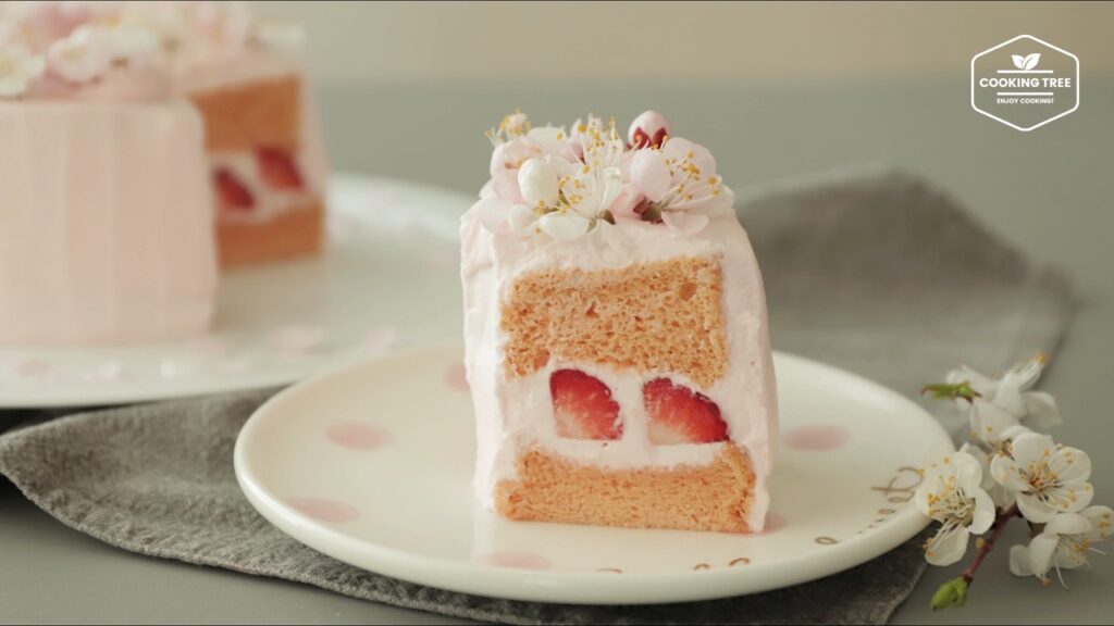 Cherry blossom chiffon cake Recipe Cooking tree