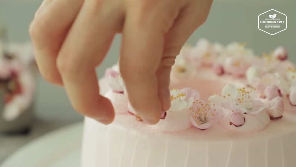 Cherry blossom chiffon cake Recipe Cooking tree