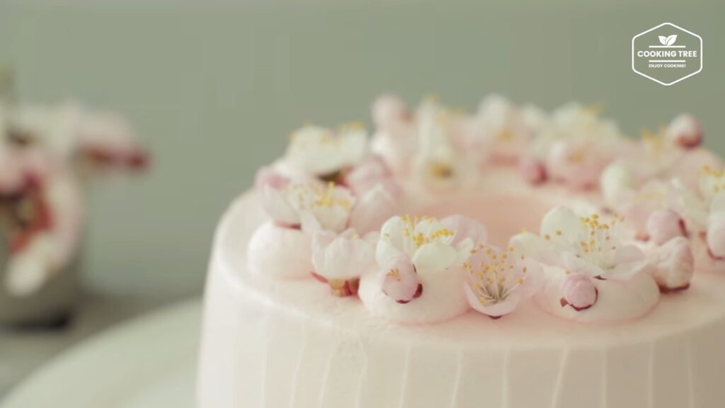 Cherry blossom chiffon cake Recipe Cooking tree