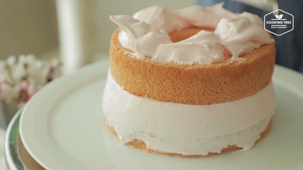 Cherry blossom chiffon cake Recipe Cooking tree