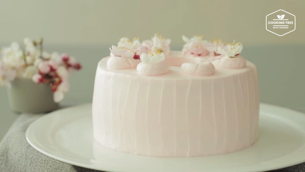 Cherry blossom chiffon cake Recipe Cooking tree