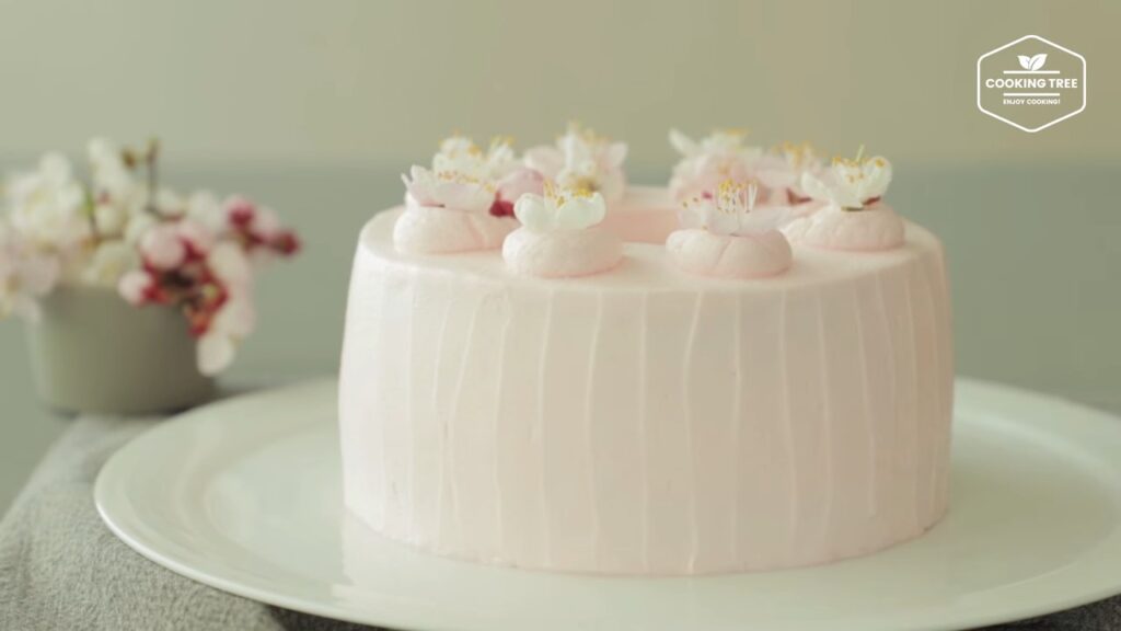 Cherry blossom chiffon cake Recipe Cooking tree