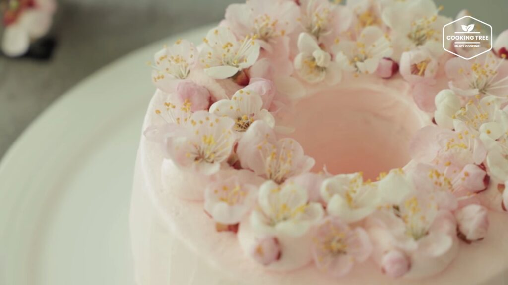 Cherry blossom chiffon cake Recipe Cooking tree