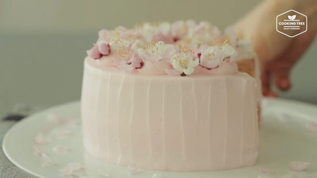 Cherry blossom chiffon cake Recipe Cooking tree