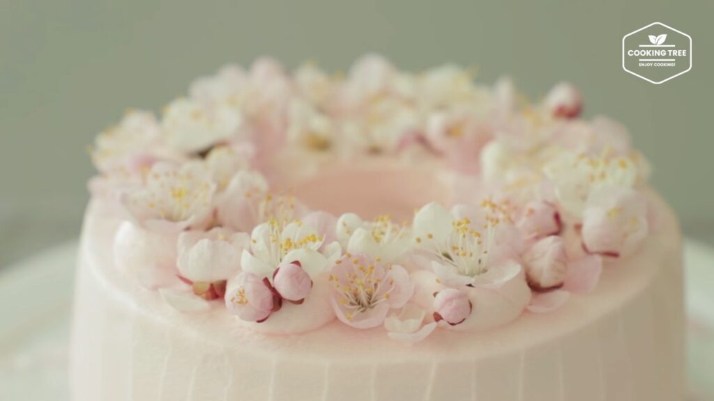 Cherry blossom chiffon cake Recipe Cooking tree