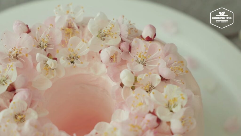 Cherry blossom chiffon cake Recipe Cooking tree