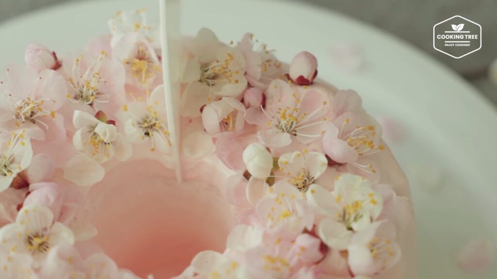 Cherry blossom chiffon cake Recipe Cooking tree