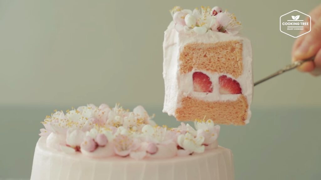 Cherry blossom chiffon cake Recipe Cooking tree