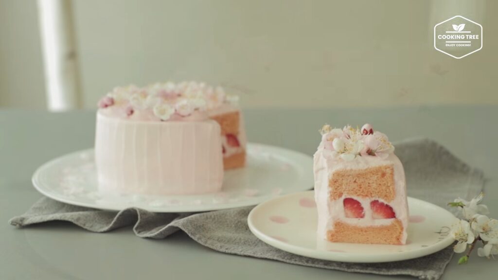 Cherry blossom chiffon cake Recipe Cooking tree